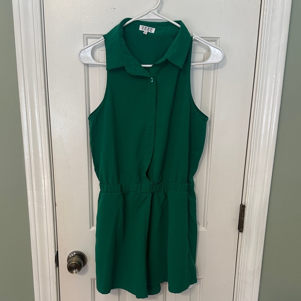 TCEC Green Sleeveless Romper